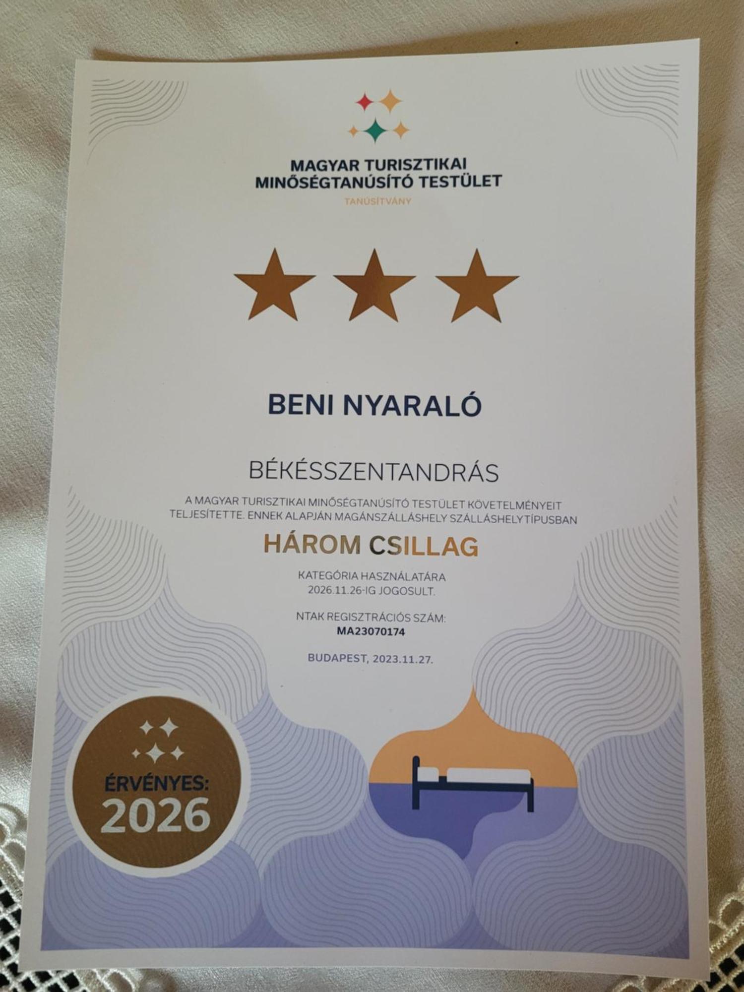 Beni Nyaralo Bekesszentandras Exterior foto